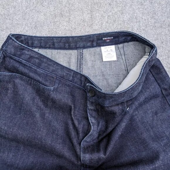 Chic Denim Midi Skirt with Front Slit - Picture 3 of 4